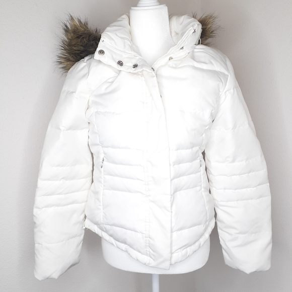 calvin klein women's white coat